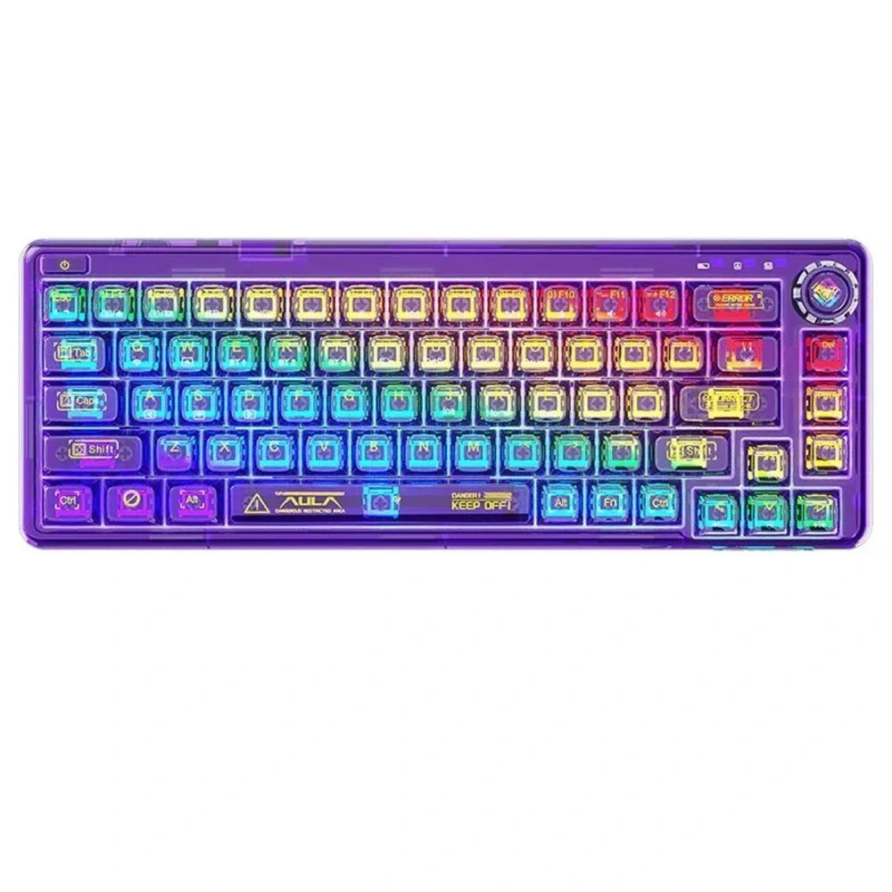 AULA‎ F68 68-Key Tri-Mode Wireless RGB Hot-Swap Mechanical Keyboard
